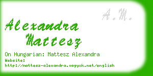 alexandra mattesz business card